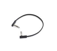 ROCKBOARD by Warwick Câble plat TRS - 30 cm / 11 13/16" - Noir - Audio - Mâle à mâle - 3 pins - 6.3 mm - Compatible avec Amplificateur, Casque audio, Haut-parleur, Microphone