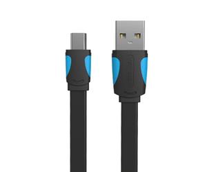 Flat USB 2.0 A to Mini 5-pin cable Vention VAS-A14-B050 0.5m Black