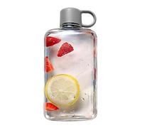 Flat Water Bottle | 500ml Leakproof Flat Portable Square Cup,Compact Water Bottle - for Beverage Coffee Drink Summer Outdoor Indoor Car Picnic Beach