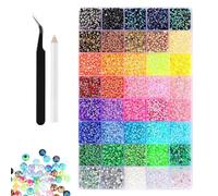 Flatback Gems - Jelly Rhinestones, Art Crafts with Easy Use, Nail Manicure with Sparkling Effect, Rhinestone Decorations, Portable Versatile for Face Makeup Bottles Clothes Fabric Shoes Phones