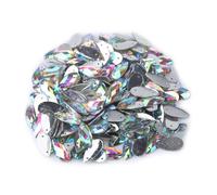 Flatback Resin Sewing Shiny Crystal Buttons 200pcs Pack Acrylic Drip Buttons For Fashion Accessories Decoration And Handmade Jewelry Making (filet de baisse d'eau de 9 * 18mm)