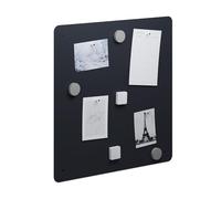 Flatbo Tableau magnétique en métal 50 x 50 cm pour cartes postales, souvenirs de vacances ou notes avec 4 aimants et kit de montage inclus