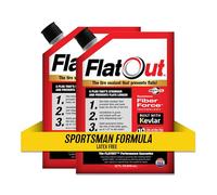 FlatOut Mastic d'étanchéité pour pneus Tout-Terrain, Formule Sportsman, empêche Les pneus crevés, répare Un Pneu Plat, scelle Les fuites, Contient du Kevlar, Sac de 946 g, Lot de 2