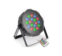 beamZ FlatPAR 18 x 1W Projecteur PAR RGB LED DMX Infrarouge
