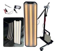 flatpincololee Lampe de débosselage sans Peinture à LED 95×26 cm, Bandes 6 Couleurs, contrôle 3 Zones, réflecteur à Bosse Haute luminosité, Support réglable 110-170 cm pour carrosserie Black