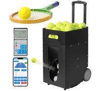 flatpincololee Lanceur de Balles de Tennis Automatique pour Entraînement, Machine à Balles de Tennis Intelligente avec Contrôle par Application, Lance-Balles Portable pour Débutants à Entraîneurs
