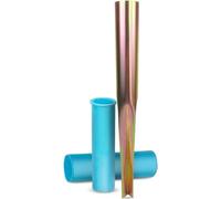 Flatro Piquet rotatif pour corde à linge avec deux adaptateurs en plastique, convient aux poteaux de 32, 40, 50 mm de diamètre tels que les mâts de corde à linge, les mâts de drapeau, les mangeoires à