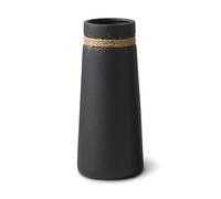 flature Vase en céramique pour Herbe de la Pampa Vase à Fleurs Noir comme décoration Moderne de Salon Bobo, Grand Vase de 21 cm de Haut, décoration de la Maison Mate (Taille M)
