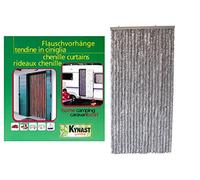 Flausch Rideau Rideau Rideau de porte chenille Gris 90 x 200 cm