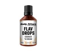Body Attack Nutrition | Flav Drops (50ml) | Arômes et édulcorants | Arômes zéro calories - Cookies