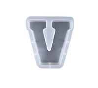 FLAVAS Grand Moule en résine époxy Alphabet, Moule Alphabet Cake Gabarit Lettre Silicone Moule, Moule en Silicone 3D avec Grandes Lettres de l'alphabet pour résine ou pâtisserie en (V)