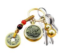 FLAVAS Porte-clés Gourde, Porte-clés du Zodiaque Chinois | Porte-clés Zodiaque Feng Shui Gourde,Porte-clés Gourde, Beau Porte-clés Gourde, Porte-clés Porte-Bonheur avec pièces Feng Shui, Porte-clés