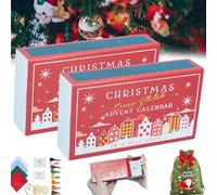 Flaviau Calendrier de l'Avent de Noël au point de croix, calendrier de l'Avent 2024, kit de compte à rebours de Noël, compte à rebours de 24 jours, cadeau pour les débutants et les amateurs