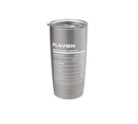 Flavien Valeur Nutritive Nom Drôle Gobelet isotherme en acier inoxydable double paroi