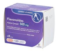 Viatris Conseil Flavonoïdes 500mg Jambes Lourdes 120 Comprimés Pelliculés