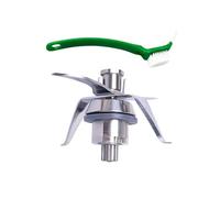 FLAVOR PLUS Lames en acier inoxydable avec joint en caoutchouc compatibles avec robot de cuisine THERMOMIX TM21 TM 21 Vorwerk. Cadeau brosse de nettoyage