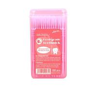 Flavored Toothpicks - Food Grade PP 6.4cm | 2 Tip Teeth Cleaning Toothpicks 100 Pcs, Soft Bristle Stain Remover Mouth Care Tools For Hotel Restaurant Camping Banquet Kitchen Hygiene Use