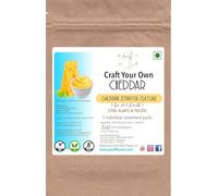 Flavors Cheddar Cheese Starter Culture | 5 sachets pratiques | Sans OGM | Sans gluten | Instructions détaillées incluses | présure non incluse