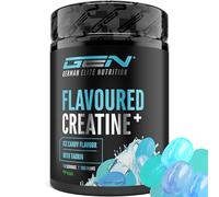 Flavoured Creatine poudre - 550 g - créatine monohydrate + L-taurine - créatine micronisée aromatisée - sans sucres & excellente solubilité - végane (Ice Candy)