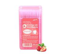 Flavoured Toothpicks - 100 Pcs Toothpicks Fishbone Design | Soft Bristle Đental Clean Picks For Frêsh Breath & Stain Removal | Food Grade PP Mouth Hygiene Picks For Travel