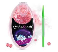 Flavouroom - Premium Iced Energy Lot de 100 capsules | Filtre menthol DIY pour un goût inoubliable | Avec boîte pour ranger les boules aromatiques Click