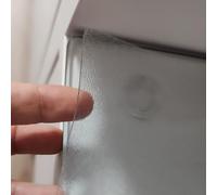 FLAVYO Nappe en PVC Transparent Dépoli,Film Protecteur De Bureau Inodore Et Imperméable De 0,8mm,Tapis De Table en Plastique Très Fin Et Durable,Anti-poussière Et Résistant (155x200cm/61x79in,A)