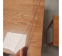 FLAVYO Nappe en PVC Transparent, Nappe Inodore Et Imperméable De 0,9mm, Protection De Table Isolante Et Anti-brûlure, Protection De Table Durable, Protection De Bureau Lavable (150x200cm/59x79in,A)