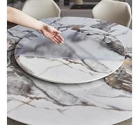 FLAVYO Protecteur De Table De Nappe Ronde en PVC Mat Clair, Protecteur De Nappe en PVC Imperméable Transparent De 1,0 Mm D’épaisseur, Nappe en Plastique Transparent Essuyable (Diameter 60cm/24in)