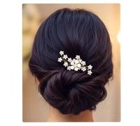 Flayem mariage épingles à cheveux perles de mariée bijoux cheveux perles accessoires pour mariées et demoiselles d'honneur pinces à cheveux en or (1 pcs)