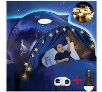 FLAYOR Dream Tents Unisex Tente De Lit Enfant Pop Up avec LED, Tunnel Pliable, Jeu avec Lumière - Cadeau d'Anniversaire De Noël (Marche dans l'Espace)