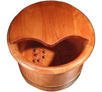 FLBT Pieds en bois Seau de bain Cadeau ménage en bois Repose-pieds Bain à remous Repose-pieds en bois massif avec couvercle Articles ménagers Décoration Supereasytouse Needed