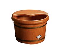 FLBT Seau de bain de pieds en bois pour pédicure, bassin pour les pieds pour adultes, seau de bain de pieds avec couvercle, pieds trempants, baignoire de spa pour les pieds, super facile à utiliser