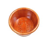 FLBT Seau de bain de pieds en bois Receveur de pieds en chêne Tonneau de bain de pieds SmoothhandDelicate Fûts de pédicure Lavage des pieds Tonneau en bois avec couvercle Bassin à bulles (Couleur : A