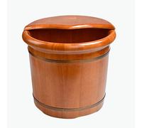 FLBT Seau de bain de pieds en bois Tonneau de bain de pieds Maison Seau élévateur des pieds, Isolation durable, Repose-pieds épaissi en bois de cèdre, 35 cm Supereasytouse Needed