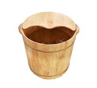 FLBT Seau de bain en bois massif, bassin, bassin, ménage, pédicure, bol de pédicure, spa, massage, cèdre, pédicure, barils de pédicure, barils de bain, avec couvercle (taille : S) (moyen). Sup