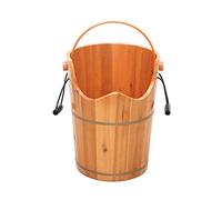 FLBT Tonneau en bois Bain de pieds, Bain de pieds en bois Tonneau en bois Maison Durable Santé Lave-pieds Seau Receveur de pieds Bain de pieds en bois massif (Taille : 50 cm de haut) Nécessaire