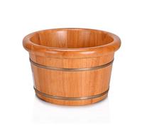 FLBT Tonneau en bois Bain de pieds Seau en bois pour pédicure, bain de pieds, bassin pour les pieds pour adulte, bain de pieds trempé, bain de pieds Jacuzzi (Taille : B) Nécessaire