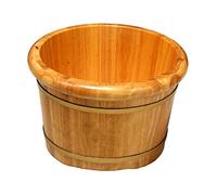 FLBT Tonneau en bois pour bain de pieds, bain de pieds, bain de pieds, jacuzzi, bac à pieds pour trempage des pieds, seau en bois pour pédicure, bassin pour adultes