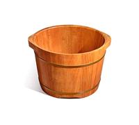 FLBT Tonneau en bois pour le trempage des pieds, pour adultes, seau de bain de pieds, bain de pieds, jacuzzi, seau en bois pour pédicure