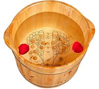 FLBT Tonneau en bois pour les pieds en bois Piscine de pieds épaissi Pédicure Bassin Kashiwagi Repose-pieds Acupuncture Maison Acupuncture Seau de massage Bois Bain de pieds en bois Bain de pieds