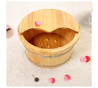 FLBT Tonneau en bois pour les pieds en bois Receveur de pieds en bois 25 cm Pédicure Bain de pieds Seau épaississement point acupuncture Massage des pieds Baril ménage Bain de pieds Âge moyen et âgé