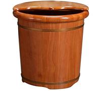 FLBT Tonneau en bois pour les pieds Spa Cadeau en bois massif Baignoire en bois pour tremper les pieds Seau lisse à la main Fine Pédicure Épaississement du bassin Bois Santé Pieds de salle de bain