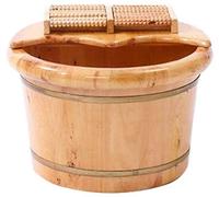 FLBT Tonneau en bois pour les pieds Spa Cadeau ménage Bol de pédicure Bain de pieds Bain de pieds en bois Baril en bois Durable Santé Lave-pieds Receveur de pieds Bain de pieds en bois massif