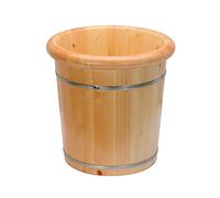 FLBT Tonneau en bois - Seau de bain pour pieds - Bain de pieds - Bain à remous - Repose-pieds pour adultes - Seau en bois pour pédicure