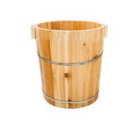 FLBT Tonneau en bois Spa Maison Cadeau Repose-pieds en bois massif Santé Pieds de salle de bain Baril en bois Seau à pieds Baignoire en bois pour tremper les pieds Confortable Naturel Article