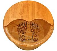 FLBT Tonneau en bois - Spa - Pèse-pieds - Maison - Repose-pieds en bois massif - Bain de pieds - Fumigation à vapeur - Pour adultes - Pédicure - Acupuncture - Massage des points - Bain de pieds en