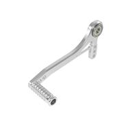 FLBZBLKASL Levier de vitesses pliable pour moto Kit de pédale frein/dérailleur réglable CNC à double roulement avec repose-pieds pour moto, compatible les commandes reculées(Left - Silver)