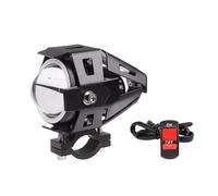 FLBZBLKASL Phare de moto antibrouillard super lumineux, yeux Abgle, projecteurs supplémentaires, phare auxiliaire de moto, lampe de conduite LED U7 phare moto 7 pouces(1PCS Red)