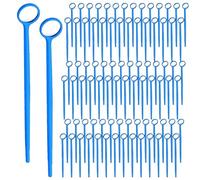 Flcivsh 300 Pièces Miroir Dentaire Jetable Anti-Buée Miroir Buccal Emballé Individuellement Miroir Dentaire pour Dents Orales, Bleu