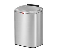 Flcivsh Petite Poubelle de Cuisine Suspendue en Acier Inoxydable avec Couvercle, Bac à Compost de Cuisine 2 en 1 pour Comptoir et sous Évier, 8 L